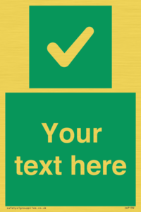IV7139: Custom green background, green square with tick sign
