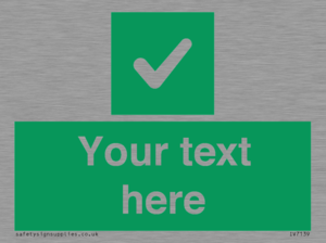 IV7139: Custom green background, green square with tick sign