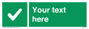 IV7139: Custom green background, green square with tick sign