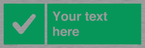 IV7139: Custom green background, green square with tick sign