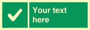 IV7139: Custom green background, green square with tick sign