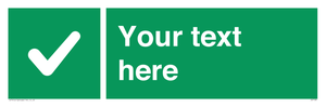 IV7139: Custom green background, green square with tick sign