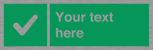 IV7139: Custom green background, green square with tick sign