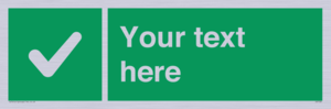 IV7139: Custom green background, green square with tick sign