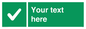 IV7139: Custom green background, green square with tick sign