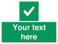 IV7139: Custom green background, green square with tick sign