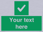 IV7139: Custom green background, green square with tick sign