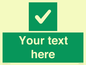IV7139: Custom green background, green square with tick sign