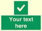 IV7139: Custom green background, green square with tick sign