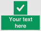 IV7139: Custom green background, green square with tick sign