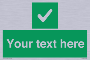 IV7139: Custom green background, green square with tick sign
