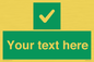 IV7139: Custom green background, green square with tick sign