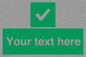 IV7139: Custom green background, green square with tick sign