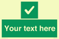 IV7139: Custom green background, green square with tick sign