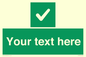 IV7139: Custom green background, green square with tick sign