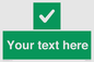 IV7139: Custom green background, green square with tick sign
