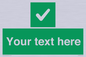 IV7139: Custom green background, green square with tick sign