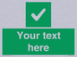 IV7139: Custom green background, green square with tick sign
