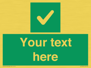IV7139: Custom green background, green square with tick sign