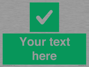 IV7139: Custom green background, green square with tick sign