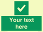 IV7139: Custom green background, green square with tick sign