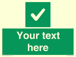 IV7139: Custom green background, green square with tick sign