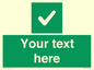 IV7139: Custom green background, green square with tick sign