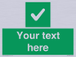 IV7139: Custom green background, green square with tick sign