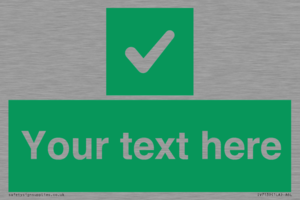 IV7139: Custom green background, green square with tick sign