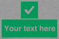 IV7139: Custom green background, green square with tick sign