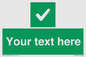 IV7139: Custom green background, green square with tick sign