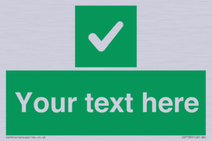 IV7139: Custom green background, green square with tick sign