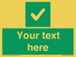 IV7139: Custom green background, green square with tick sign