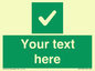 IV7139: Custom green background, green square with tick sign