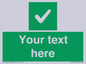 IV7139: Custom green background, green square with tick sign