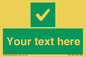 IV7139: Custom green background, green square with tick sign