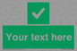 IV7139: Custom green background, green square with tick sign