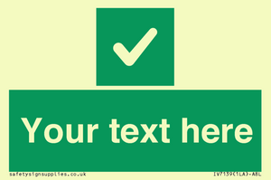 IV7139: Custom green background, green square with tick sign