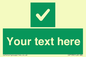 IV7139: Custom green background, green square with tick sign