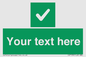 IV7139: Custom green background, green square with tick sign