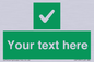 IV7139: Custom green background, green square with tick sign