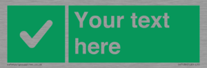 IV7139: Custom green background, green square with tick sign