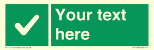 IV7139: Custom green background, green square with tick sign