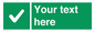 IV7139: Custom green background, green square with tick sign