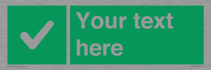 IV7139: Custom green background, green square with tick sign