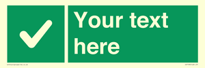 IV7139: Custom green background, green square with tick sign