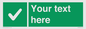 IV7139: Custom green background, green square with tick sign