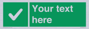 IV7139: Custom green background, green square with tick sign