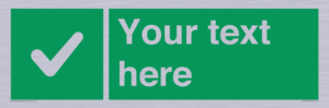 IV7139: Custom green background, green square with tick sign