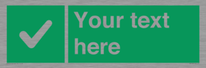 IV7139: Custom green background, green square with tick sign